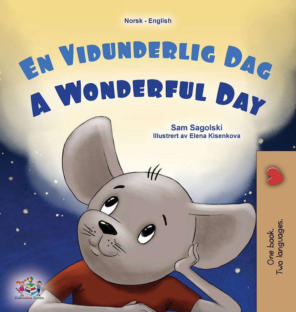 A Wonderful Day - En Vidunderlig Dag - Bilingual Norwegian edition by Sam Sagolski and illustrated by Elena Kisenkova.