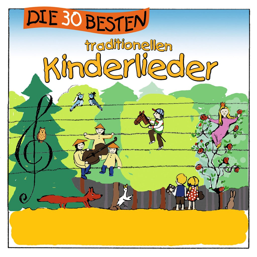 Die 30 besten traditionellen Kinderliede, CD, mit Liedtexten und Noten (German)